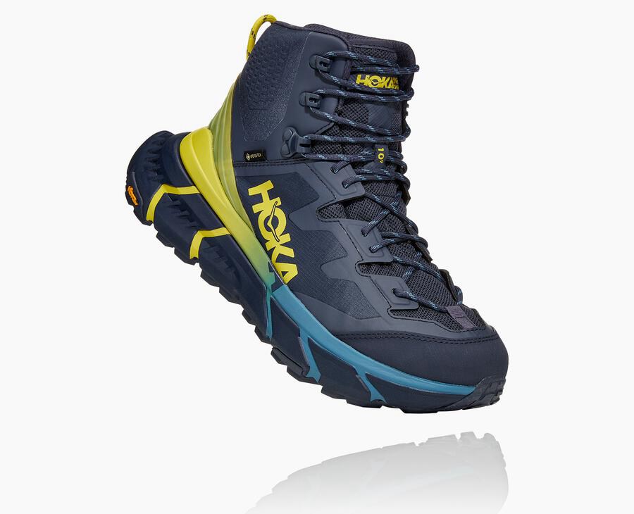 Botas De Montaña Hoka One One Hombre - Tennine Hike Gore-Tex - Azules - PZL715946